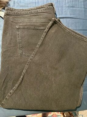 Old Navy Dark Grey Washed High-Rise Wide-Leg Jeans